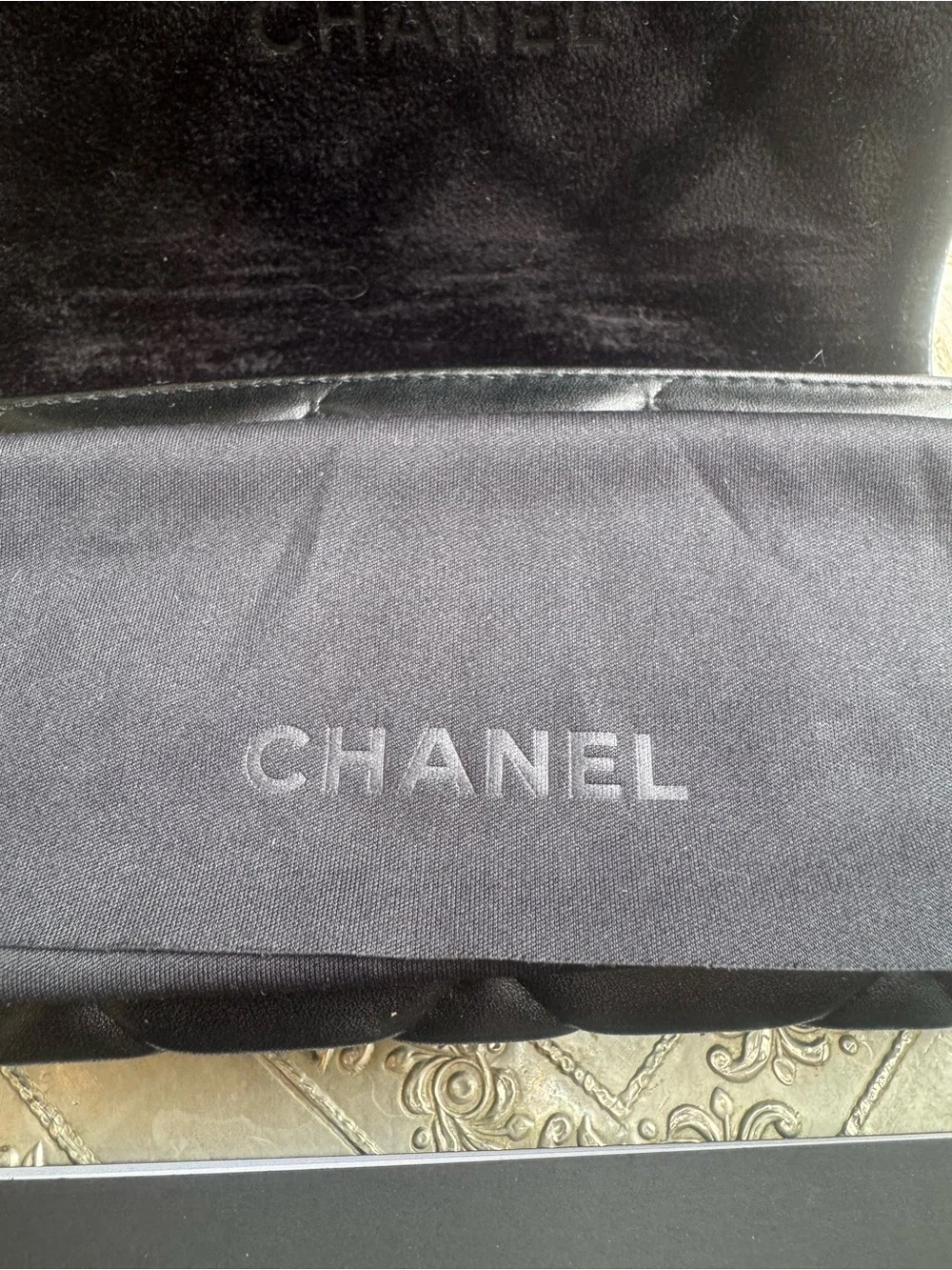 CHANEL Black Oversized Square 5435A Sunglasses with Gold CC Emblem